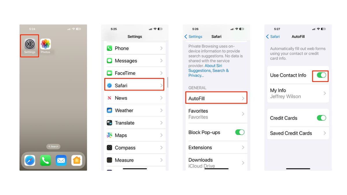 iPhone autofill 2
