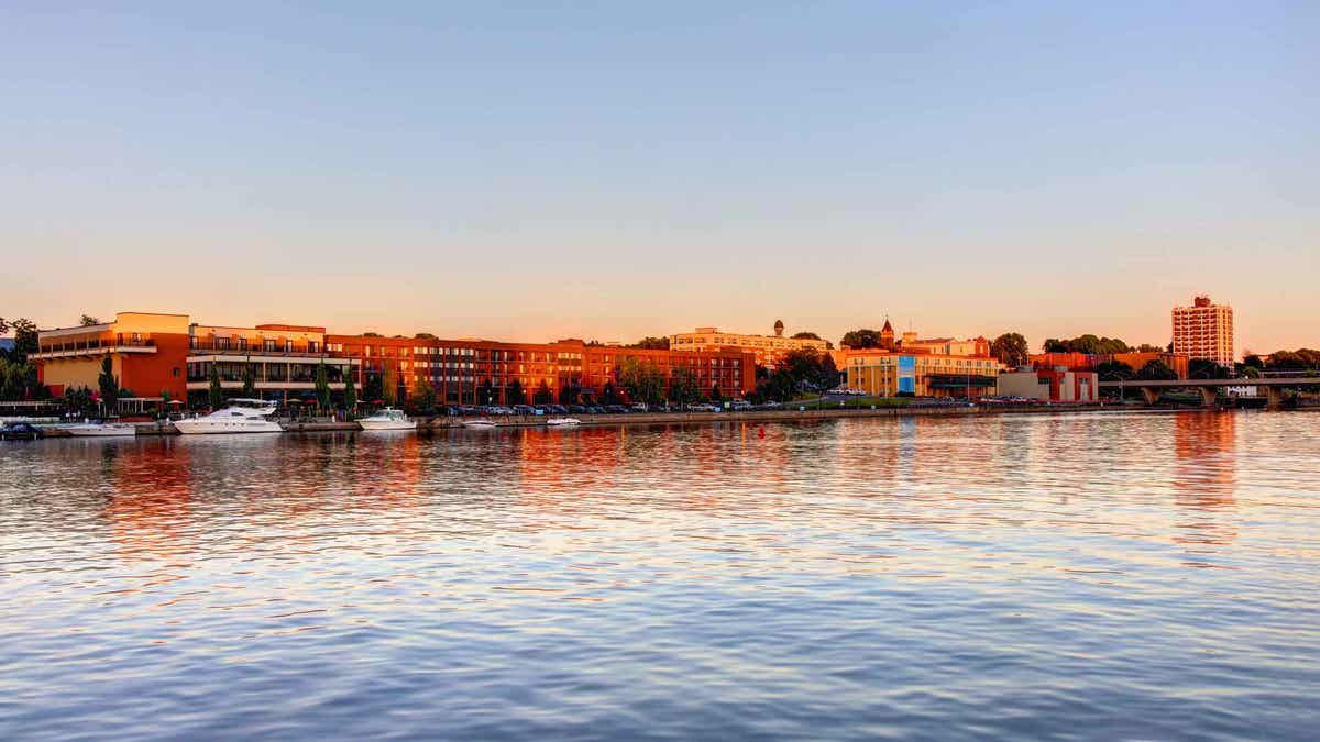 A view of the Oswego, New York, waterfront in 2022.